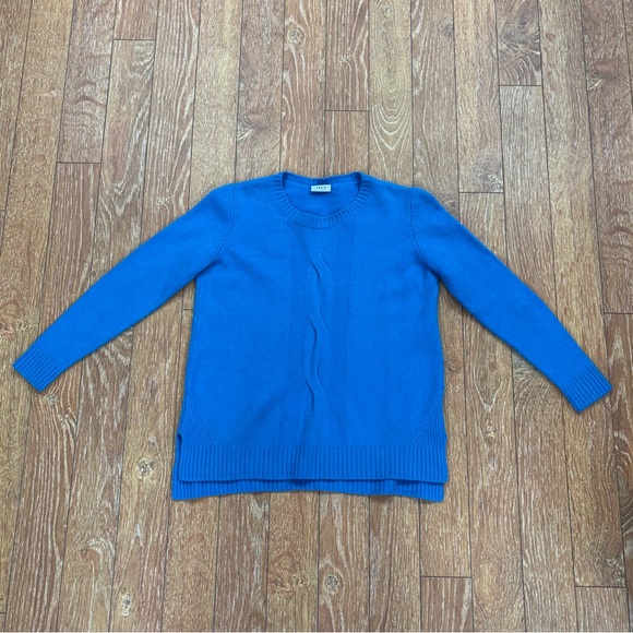 Akris Punto Blue Wool & Cashmere Cable Knit Sweater - Sz 12 - Picture 2 of 13